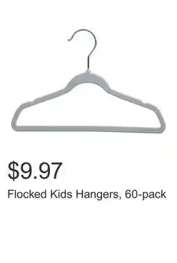 Costco Flocked Kids Hangers, 60-pack offer
