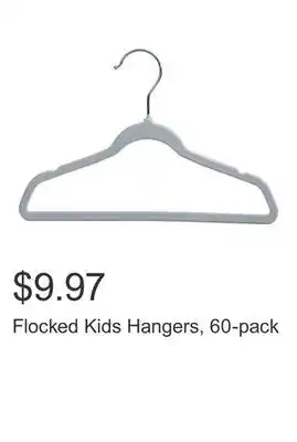 Costco Flocked Kids Hangers, 60-pack offer