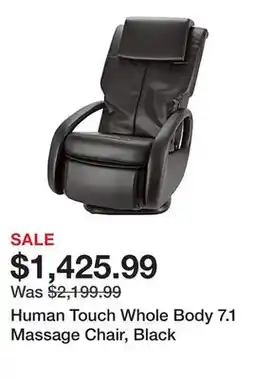 Office Depot Human Touch Whole Body 7.1 Massage Chair, Black offer