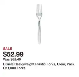 Office Depot Dixie Heavyweight Plastic Forks, Clear, Pack Of 1,000 Forks offer