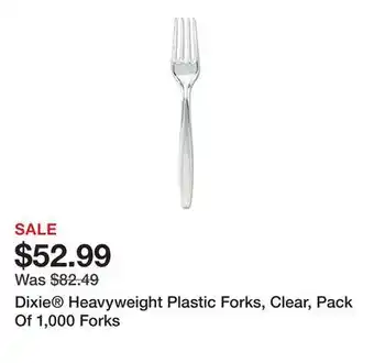 Office Depot Dixie Heavyweight Plastic Forks, Clear, Pack Of 1,000 Forks offer