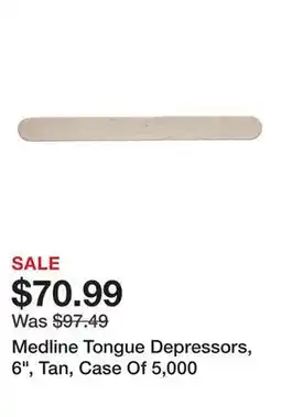 Office Depot Medline Tongue Depressors, 6, Tan, Case Of 5,000 offer