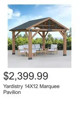 Costco Yardistry 14X12 Marquee Pavilion offer