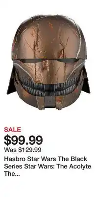 Game Stop Hasbro Star Wars The Black Series Star Wars: The Acolyte The Stranger Electronic Helmet offer