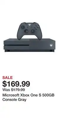 Game Stop Microsoft Xbox One S 500GB Console Gray offer