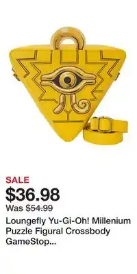 Game Stop Loungefly Yu-Gi-Oh! Millenium Puzzle Figural Crossbody GameStop Exclusive offer