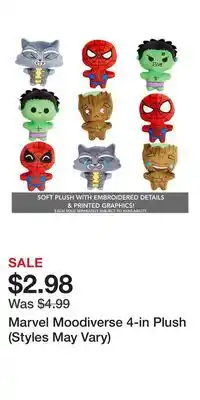 Game Stop Marvel Moodiverse 4-in Plush (Styles May Vary) offer