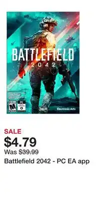 Game Stop Battlefield 2042 - PC EA app offer