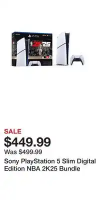 Game Stop Sony PlayStation 5 Slim Digital Edition NBA 2K25 Bundle offer