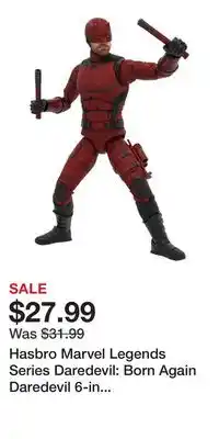 Game Stop Hasbro Marvel Legends Series Daredevil: Born Again Daredevil 6-in Action Figure offer
