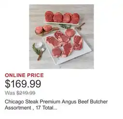 Costco Chicago Steak Premium Angus Beef Butcher Assortment , 17 Total Packs, 8 Lbs. Total offer