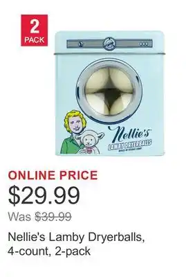 Costco Nellie's Lamby Dryerballs, 4-count, 2-pack offer
