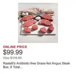 Costco Rastelli's Antibiotic-free Grass-fed Angus Steak Box, 8 Total Packs, 3.875lbs Total offer