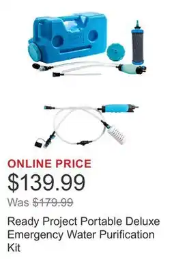 Costco Ready Project Portable Deluxe Emergency Water Purification Kit offer