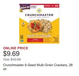 Costco Crunchmaster 6-Seed Multi-Grain Crackers, 28 oz offer