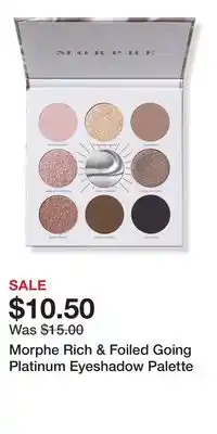 Ulta Beauty Morphe Rich & Foiled Going Platinum Eyeshadow Palette offer