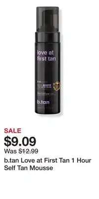 Ulta Beauty b.tan Love at First Tan 1 Hour Self Tan Mousse offer