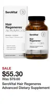 Ulta Beauty SeroVital Hair Regeneres Advanced Dietary Supplement offer