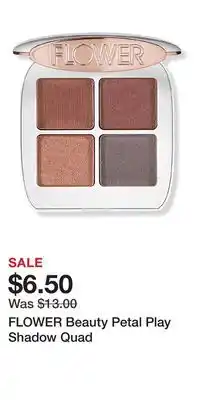 Ulta Beauty FLOWER Beauty Petal Play Shadow Quad offer