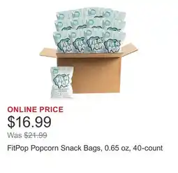 Costco FitPop Popcorn Snack Bags, 0.65 oz, 40-count offer