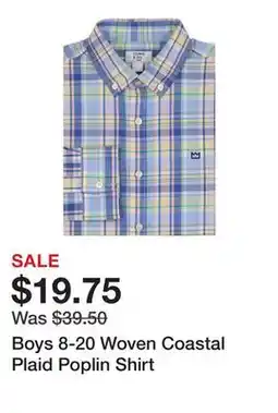 Belk Boys 8-20 Woven Coastal Plaid Poplin Shirt offer