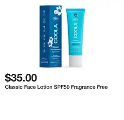 Belk Classic Face Lotion SPF50 Fragrance Free offer