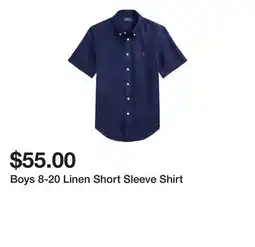 Belk Boys 8-20 Linen Short Sleeve Shirt offer