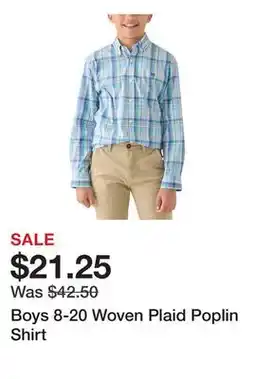 Belk Boys 8-20 Woven Plaid Poplin Shirt offer