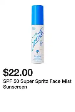 Belk SPF 50 Super Spritz Face Mist Sunscreen offer