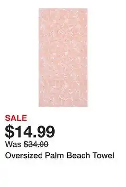Belk Oversized Palm Beach Towel offer