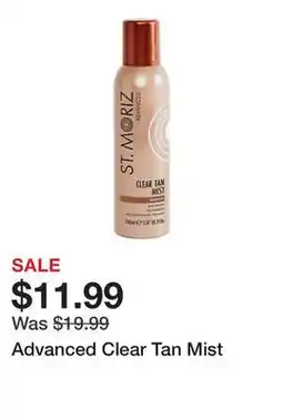 Belk Advanced Clear Tan Mist offer