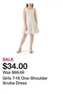 Belk Girls 7-16 One-Shoulder Scuba Dress offer