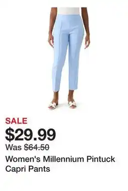 Belk Women's Millennium Pintuck Capri Pants offer