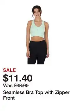 Belk Seamless Bra Top with Zipper Front offer