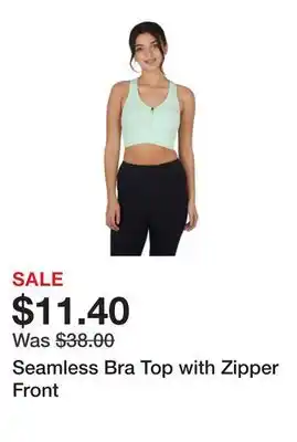 Belk Seamless Bra Top with Zipper Front offer