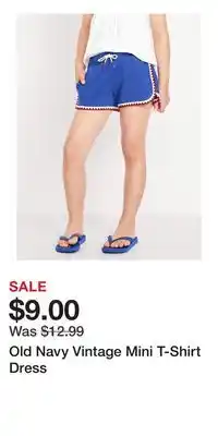 Old Navy Old Navy Vintage Mini T-Shirt Dress offer