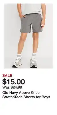 Old Navy Old Navy Above Knee StretchTech Shorts for Boys offer