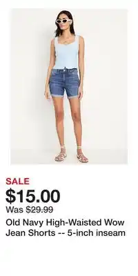 Old Navy Old Navy High-Waisted Wow Jean Shorts -- 5-inch inseam offer