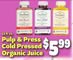 Gristedes Pulp&press cold pressed organic juice offer