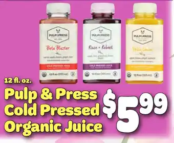 Gristedes Pulp&press cold pressed organic juice offer