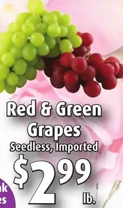 Gristedes Red & green grapes offer