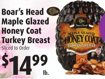 Gristedes Boar's head maple glazed honey coat turkey breast offer