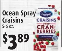 Gristedes Ocean spray craisins offer