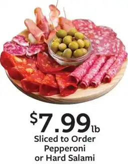 Fareway Sliced to order pepperoni or hard salami offer