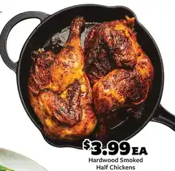 Fareway Hardwood smoked half chickens offer