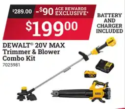 Ace Hardware DEWALT 20V MAX Trimmer & Blower Combo Kit offer