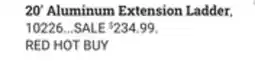 Ace Hardware 20' Aluminum Extension Ladder offer