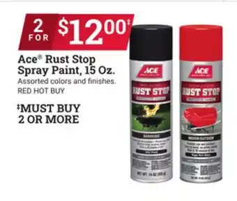 Ace Hardware Ace Rust Stop Spray Paint Oz offer
