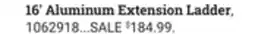 Ace Hardware 16' Aluminum Extension Ladder offer