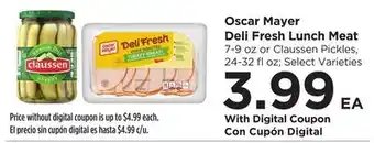 Food 4 Less Oscar Mayer Deli Fresh Lunch Meat offer